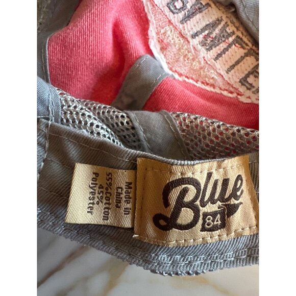 Napa Valley Girl Distressed Red & Gray Trucker Hat By Blue 84 Adjustable Mesh Ba - Picture 5 of 5